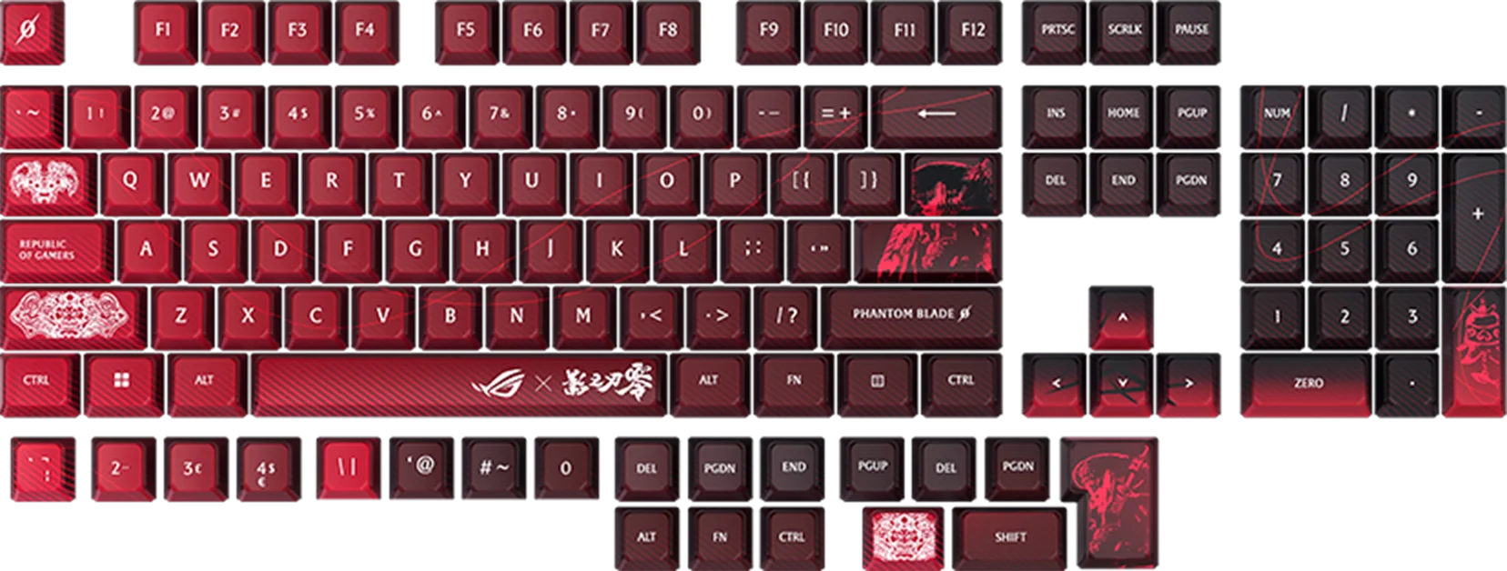 ROG Keycap Set 影之刃零限定版電競鍵帽組