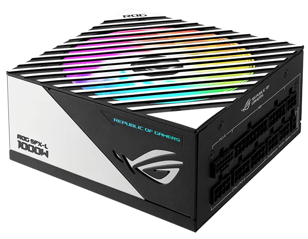 Bloc d'alimentation ROG LOKI montrant le ventilateur