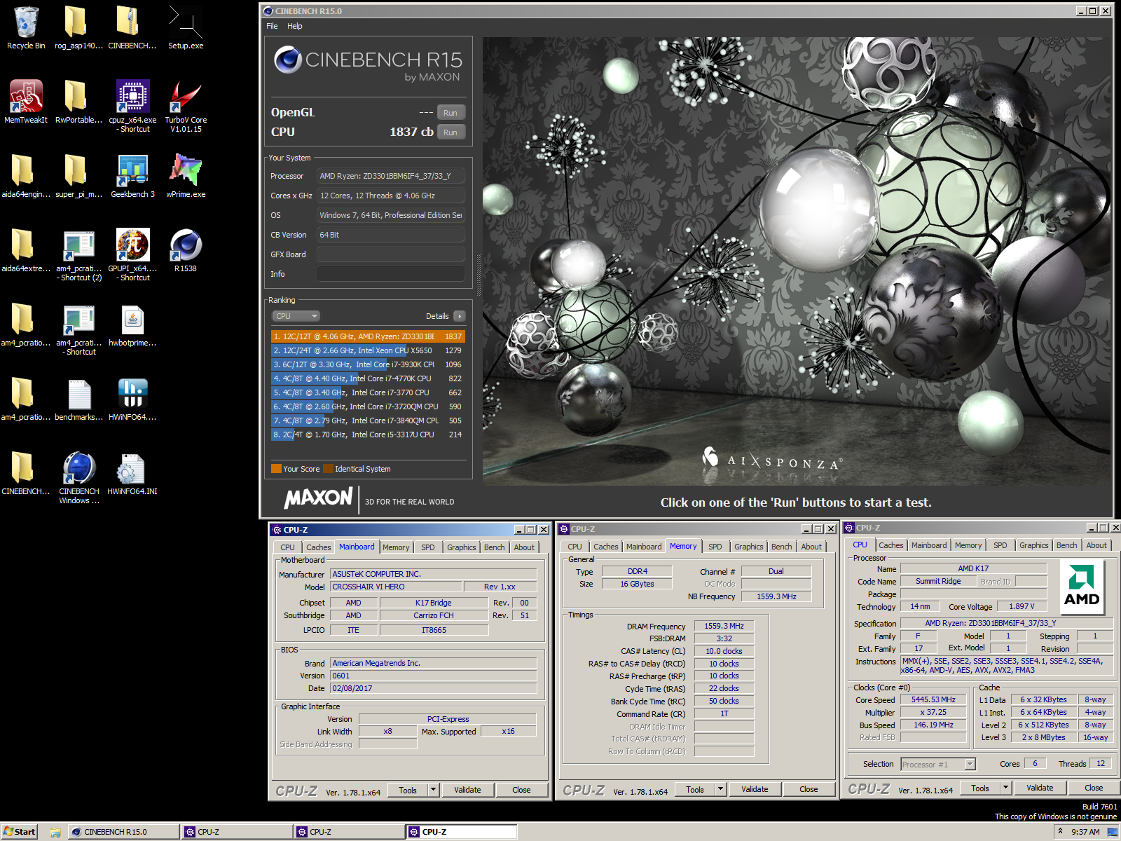 Ryzen 5 1600X hits 5.9GHz and sets four new records on the ROG