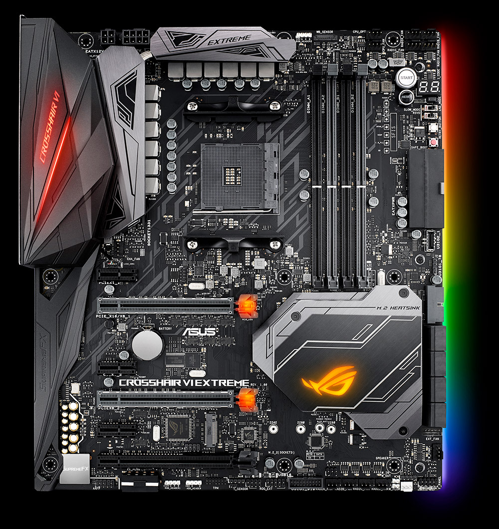 The ROG Crosshair VI Extreme motherboard takes Ryzen to the, well, you know