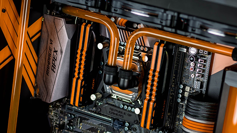 custom water cooling rog republic of gamers global