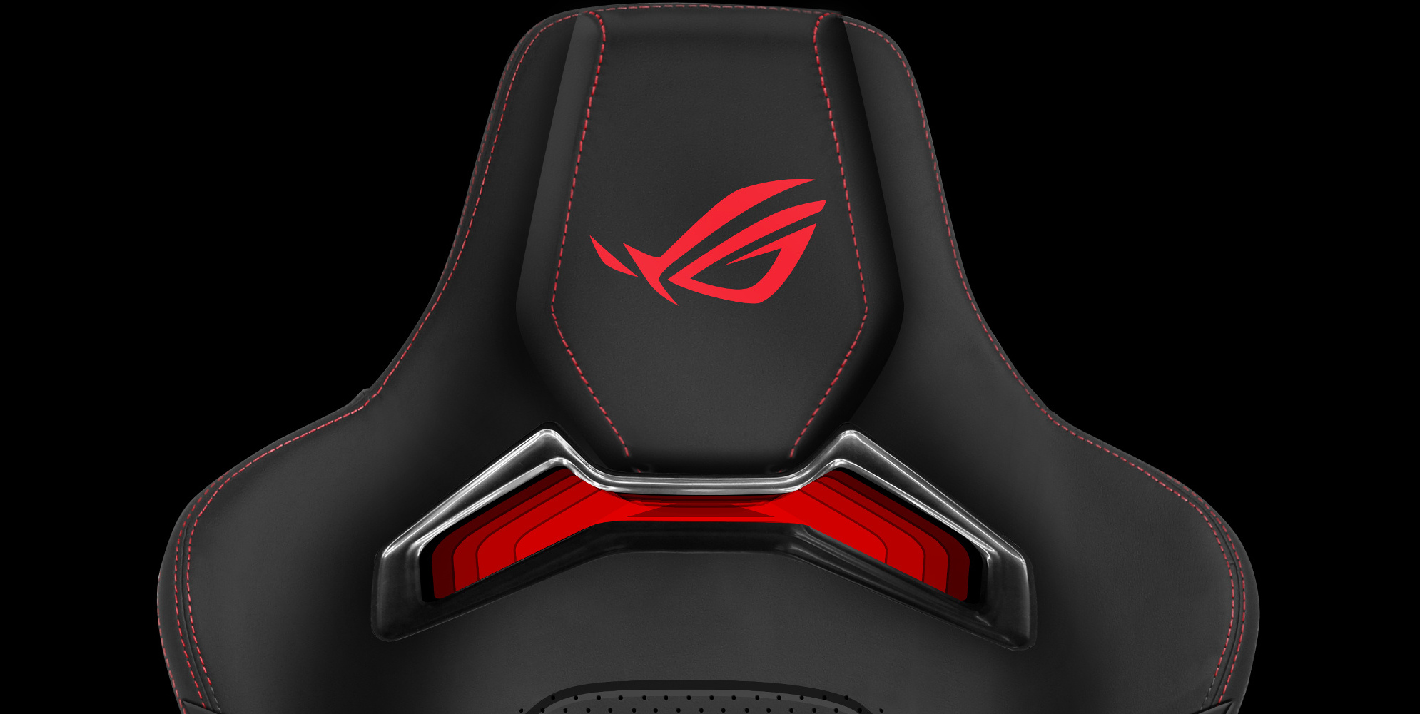 the rog chariot gaming chair is decked out in rgb lighting