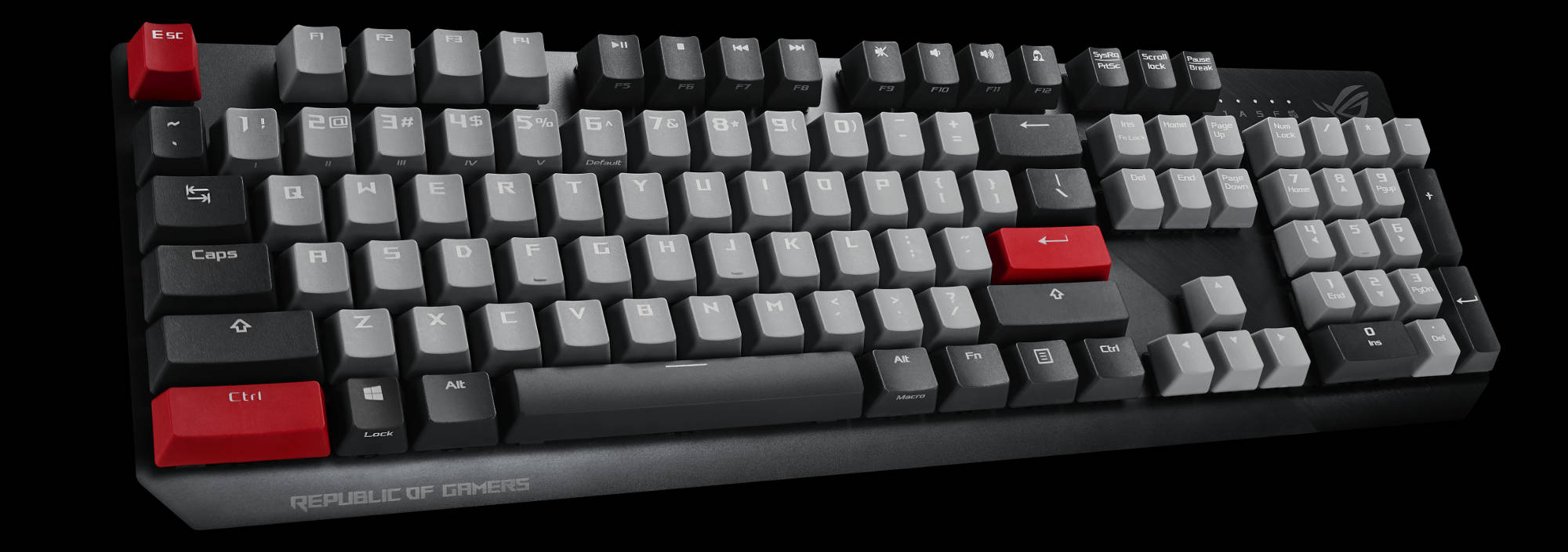 その他 ASUS ROG STRIX SCOPE CHERRY MX RGB RED The ROG Strix Scope PBT blends old school vibes with modern