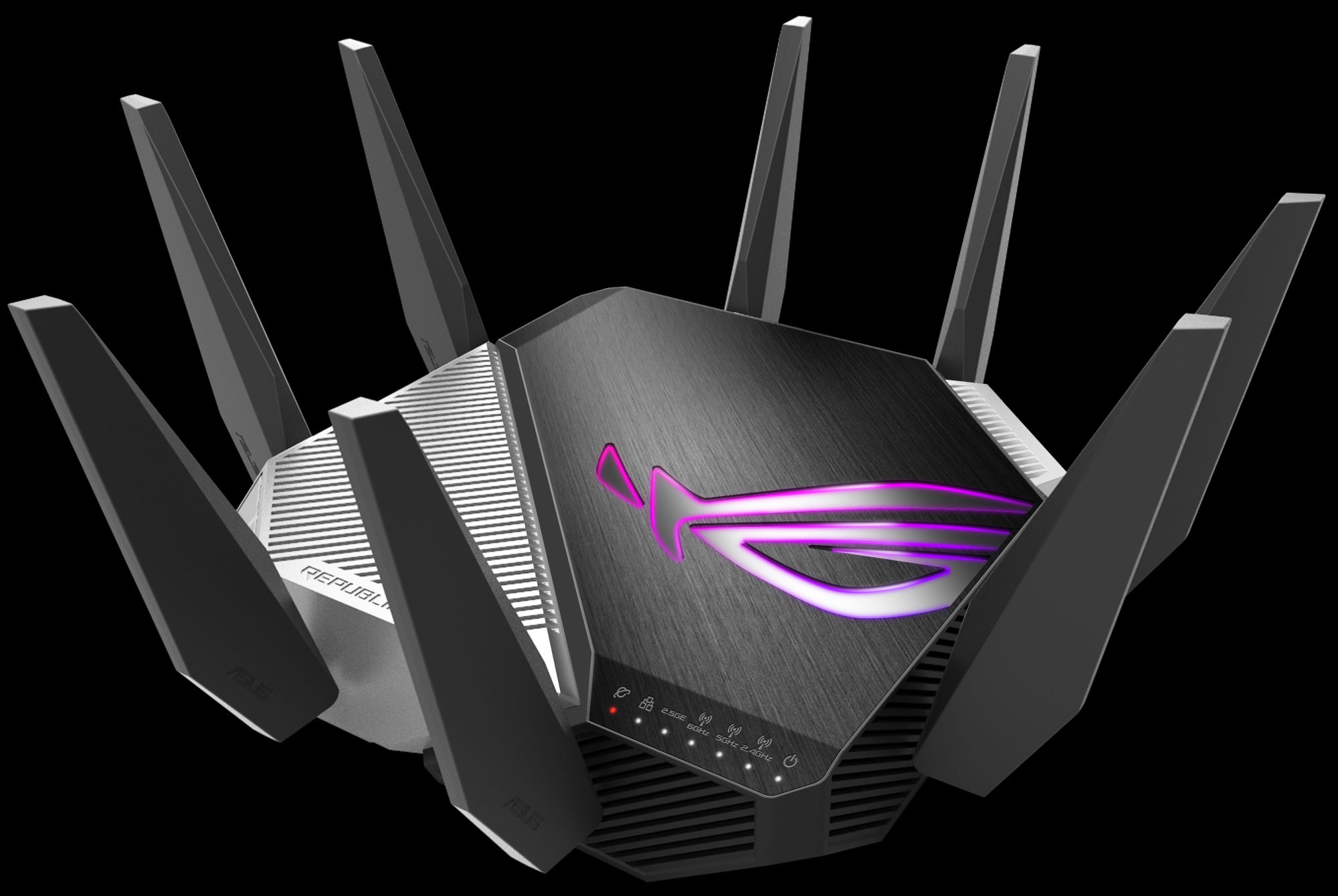 ASUS ROG Rapture Tri-band WiFi 6E Gaming Router with 6GHz, 2.5G Port, VPN  Security, AiMesh Compatible