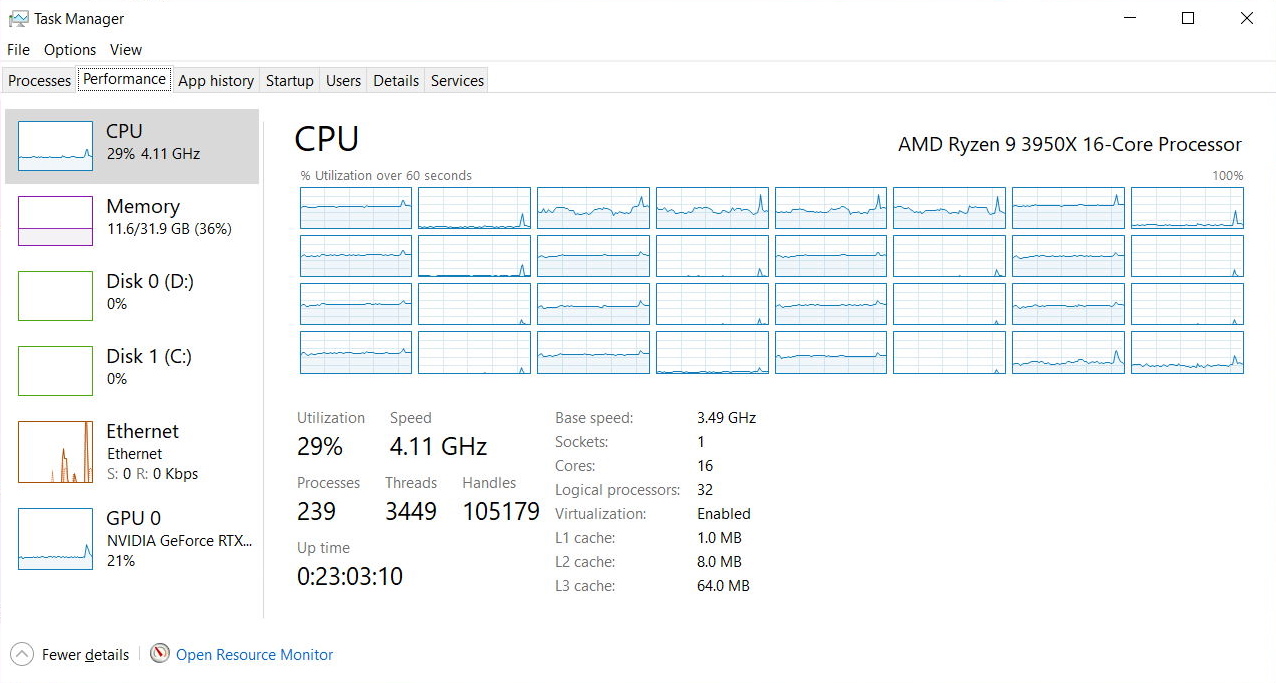 cores screenshot