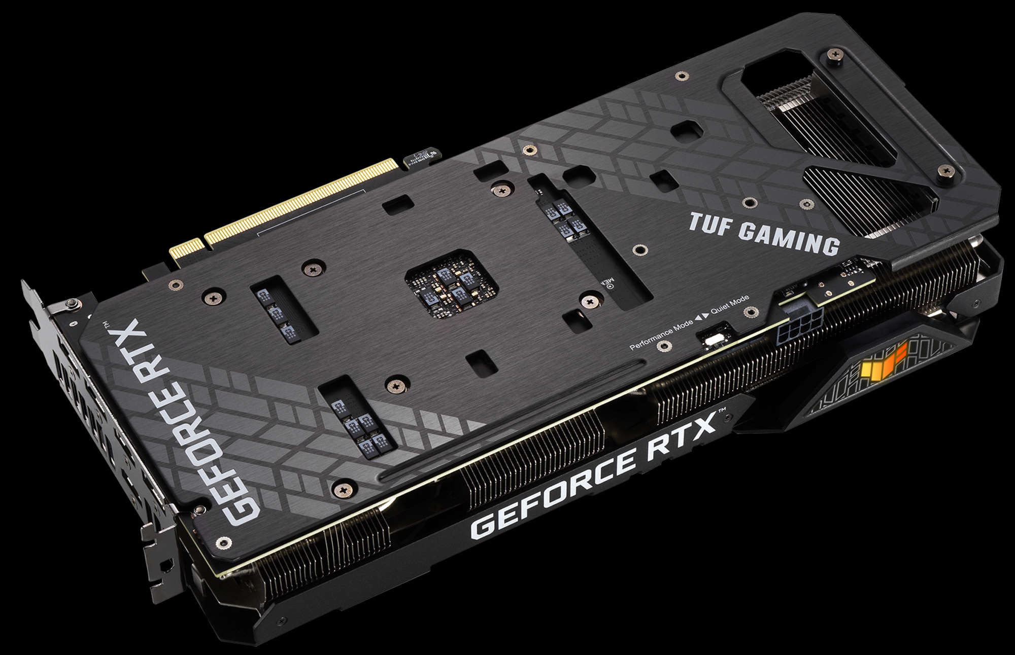 Backplate view of TUF Gaming GeForce RTX 3060.