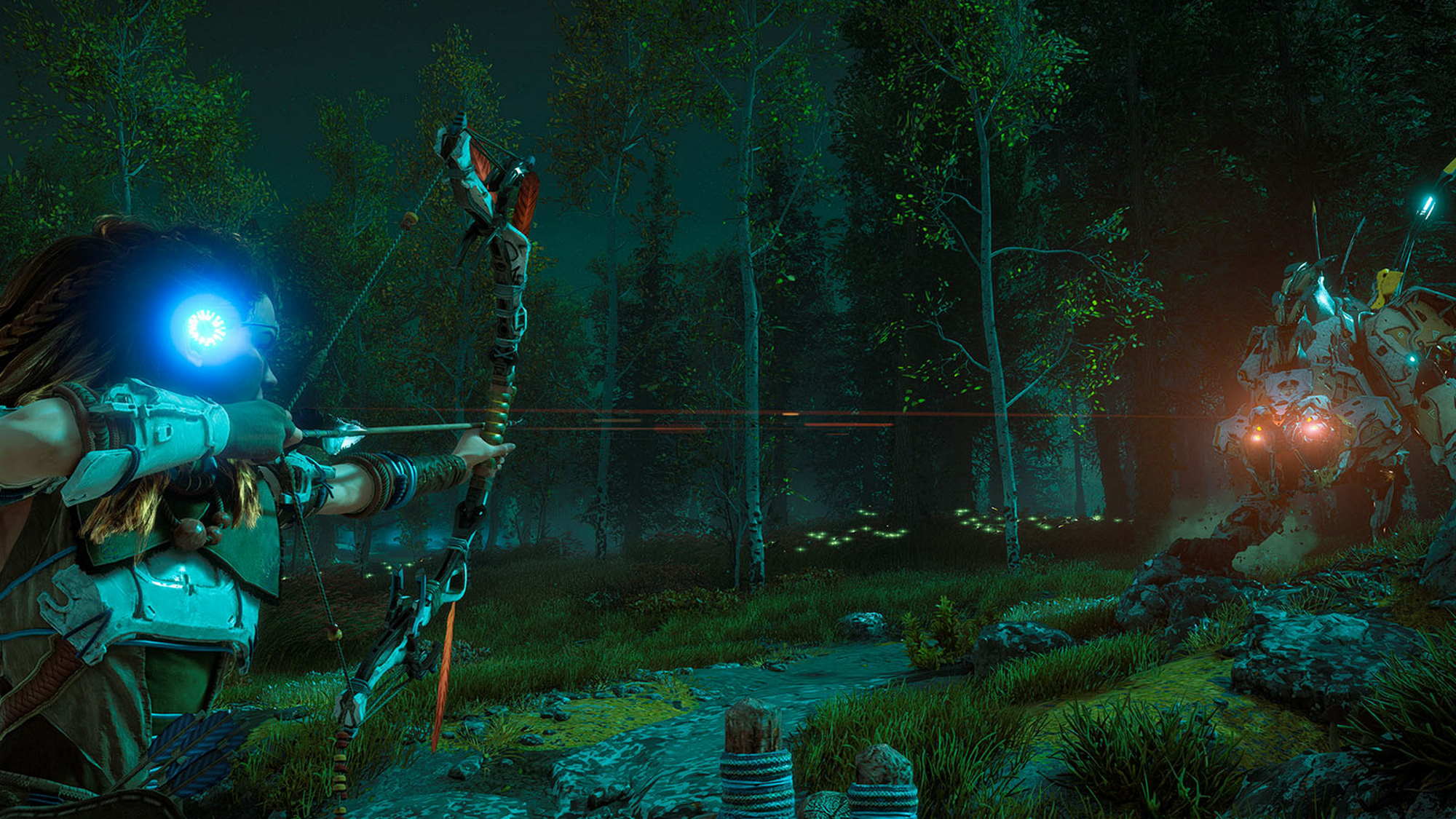 Horizon: Zero Dawn gameplay footage shoots down a robot dinosaur