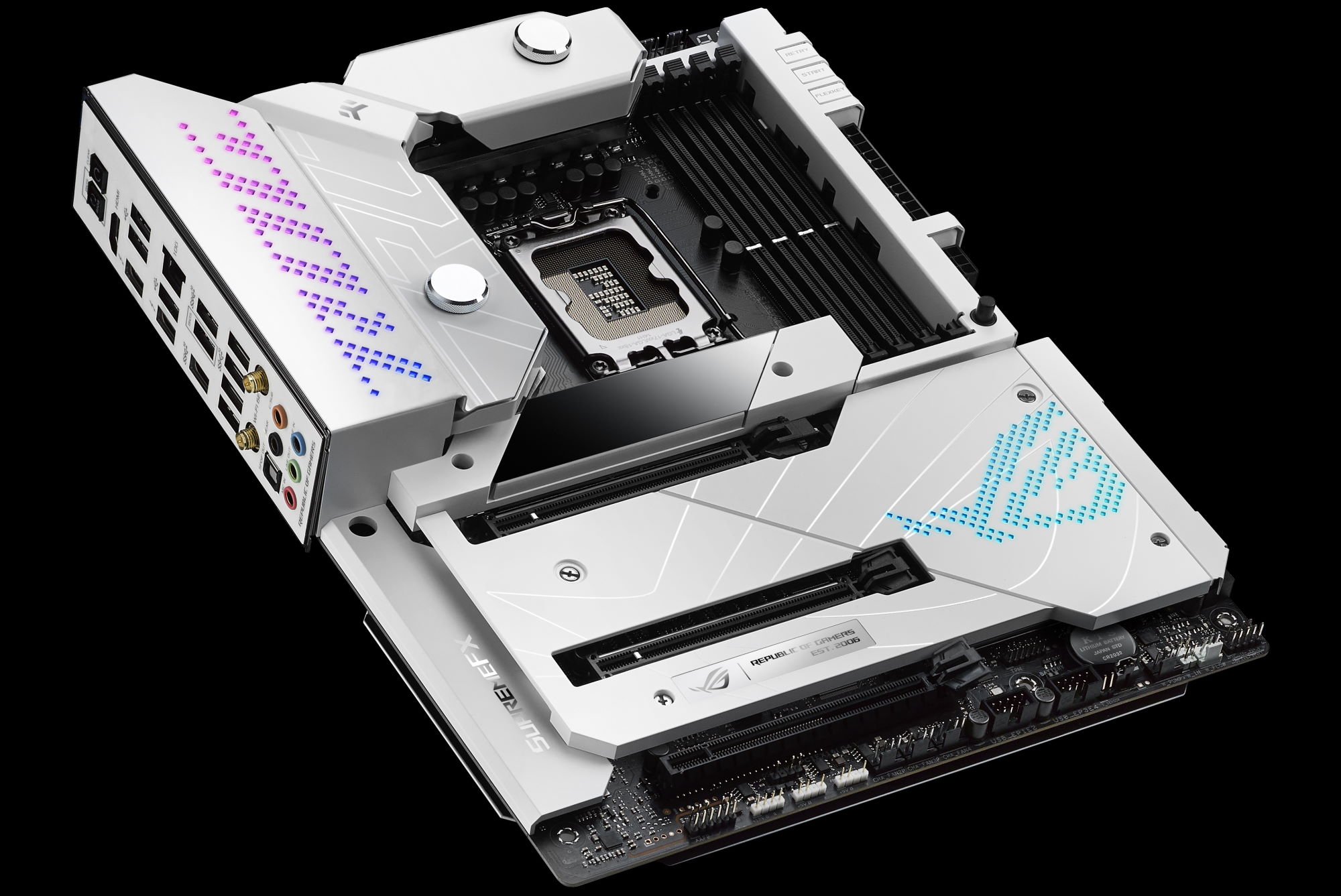 Front wide shot of the ROG Maximus Z690 Formula.