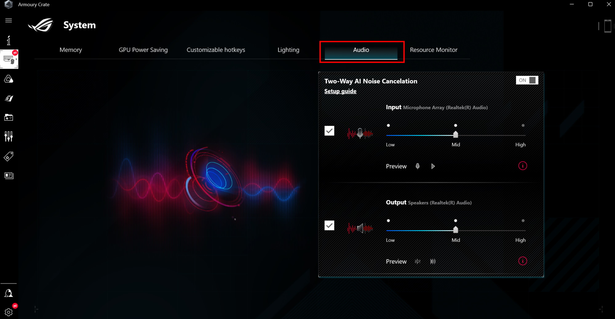 Asus ai online noise cancelling software