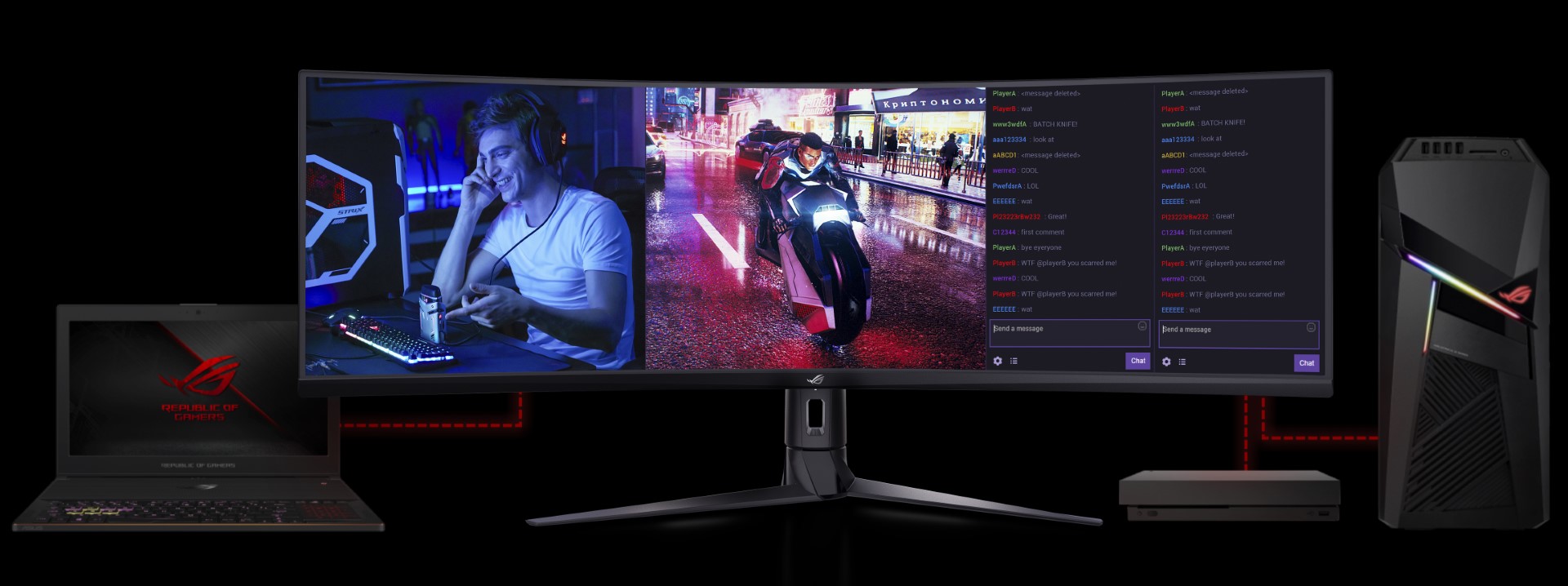 ASUS ROG Strix XG49VQ Breitbildschirm mit Dual Full HD
