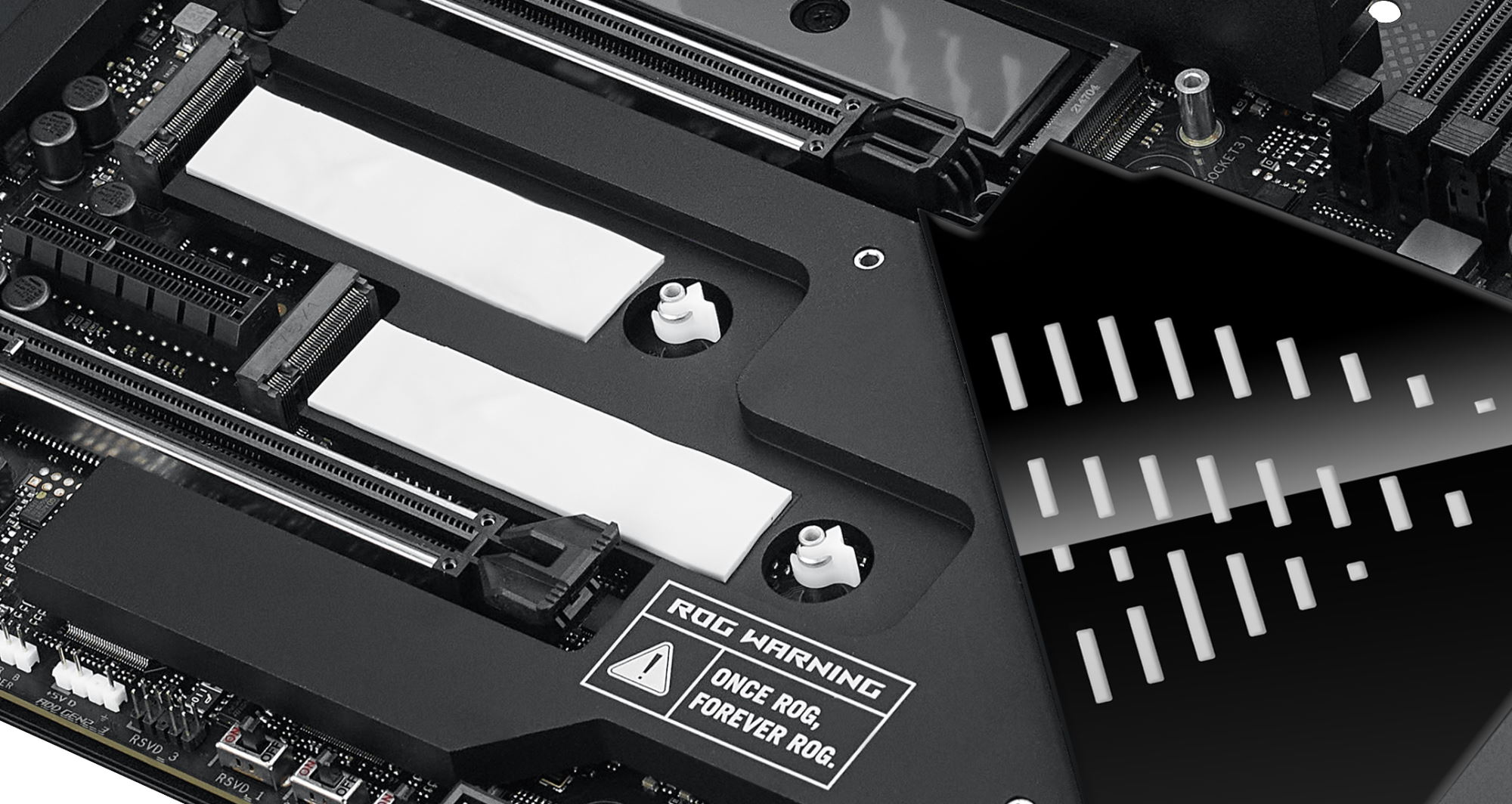 The M.2 Q-Latch tool-free system for installing M.2 drives