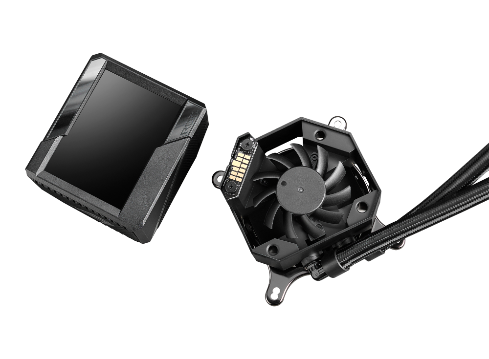 ROG Ryujin II 360 ARGB mit integriertem Lüfter im Pumpengehäuse