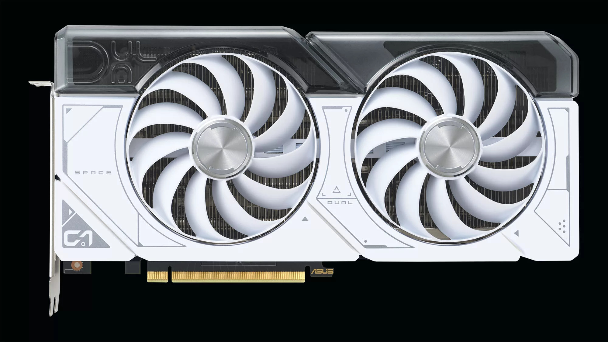 ASUS DUAL GeForce RTX 4070 White Edition Grafikkarte Frontansicht