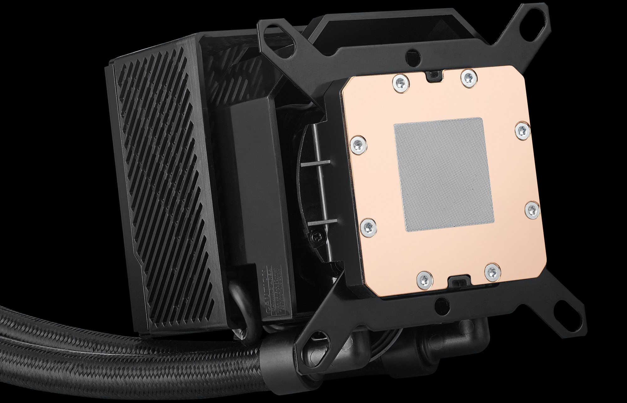 A close look at the contact plate of the ROG Ryujin III 360 ARGB