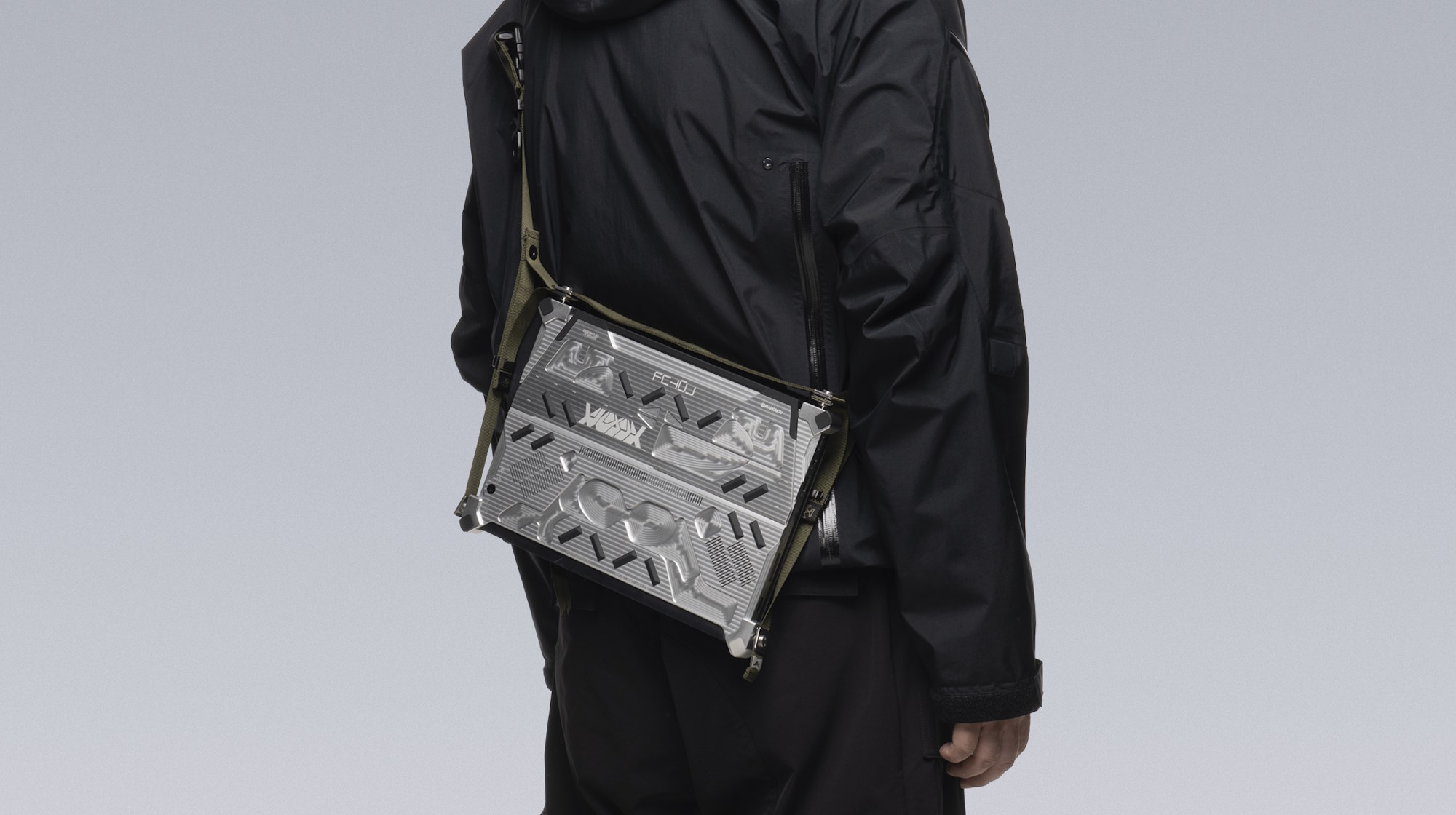 Full size version of person wearing RMT02 slung across their back