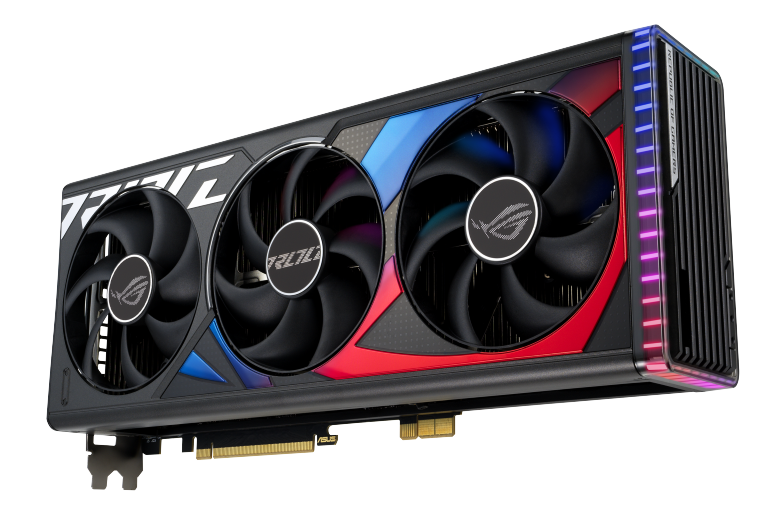 ROG Strix GeForce RTX 4090 BTF hero shot von der Seite