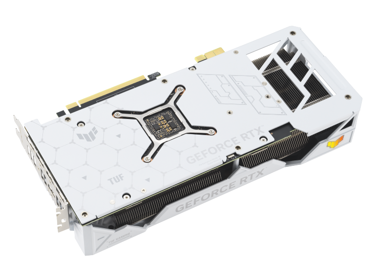TUF Gaming GeForce RTX 4070 Ti SUPER BTF Weiß von der Rückseite