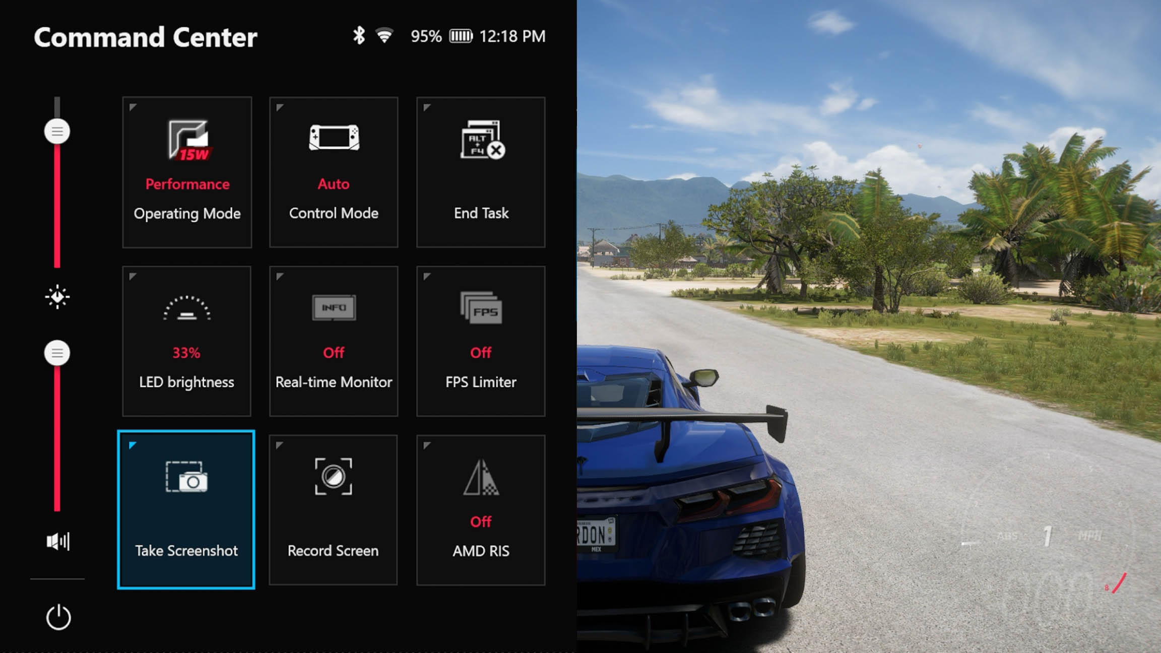A screenshot of Forza Horizon 5 with the Command Center open.