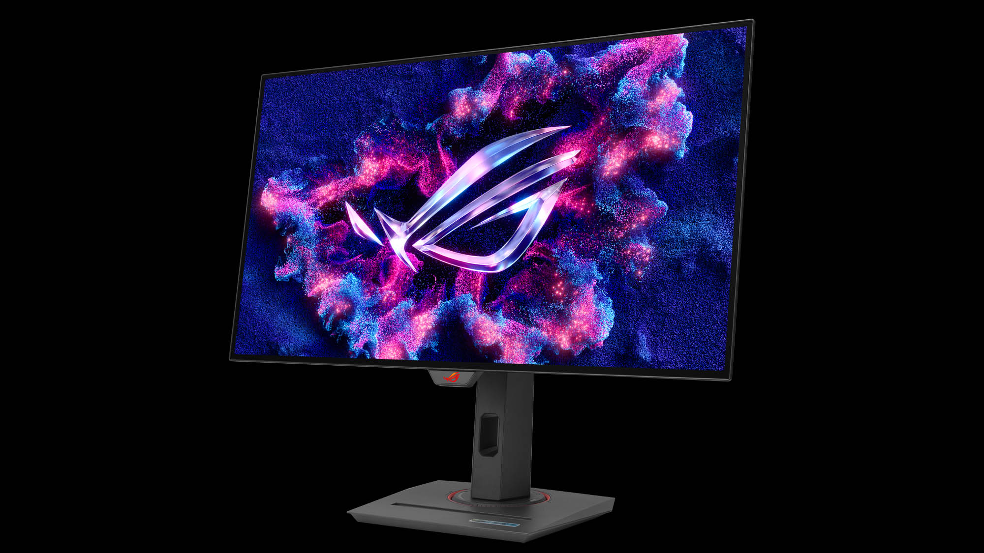 ROG Strix OLED XG27AQDM in leicht seitlicher Ansicht