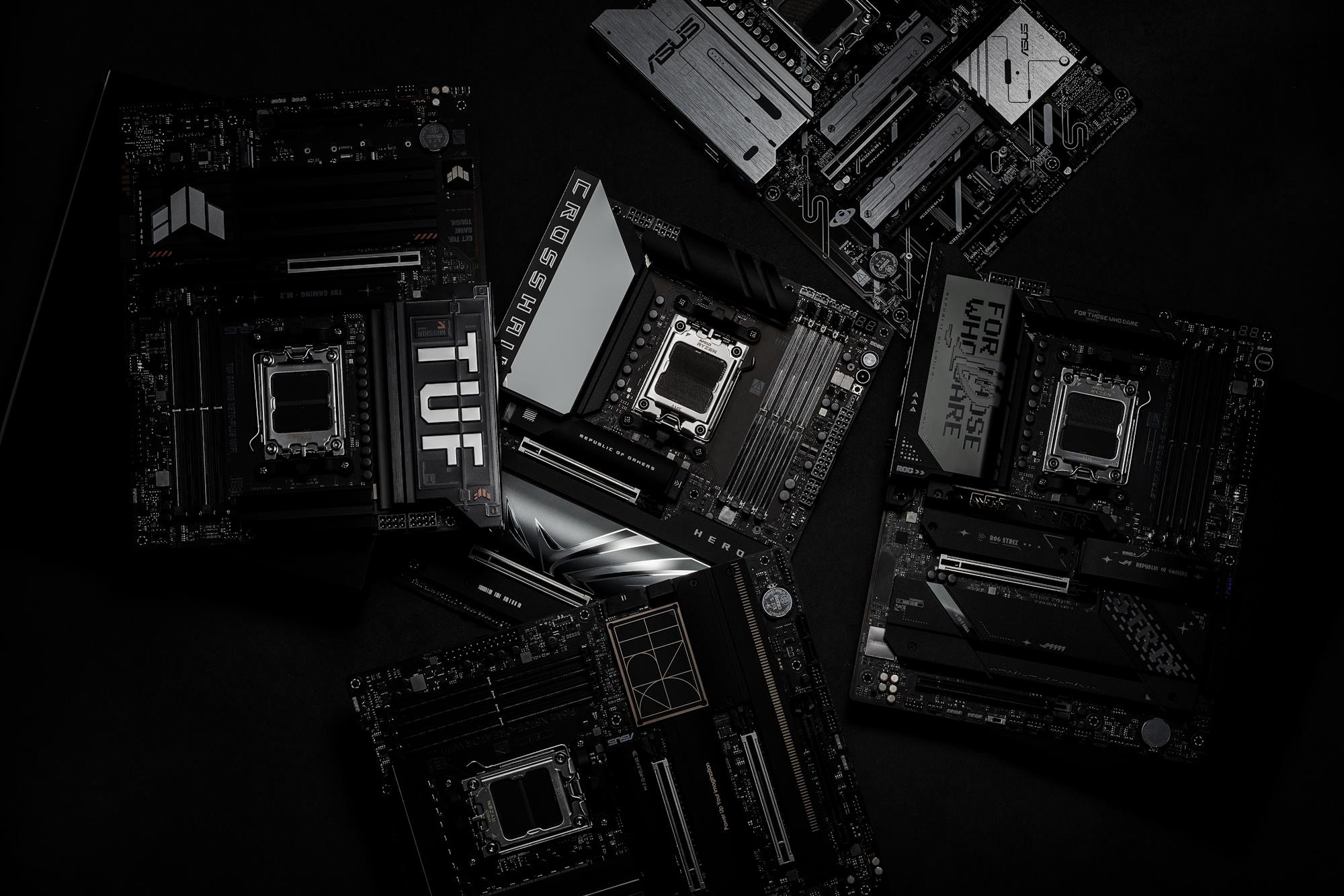 Die gesamte Serie von X870E und X870 Mainboards von ROG, TUF, ProArt und Prime