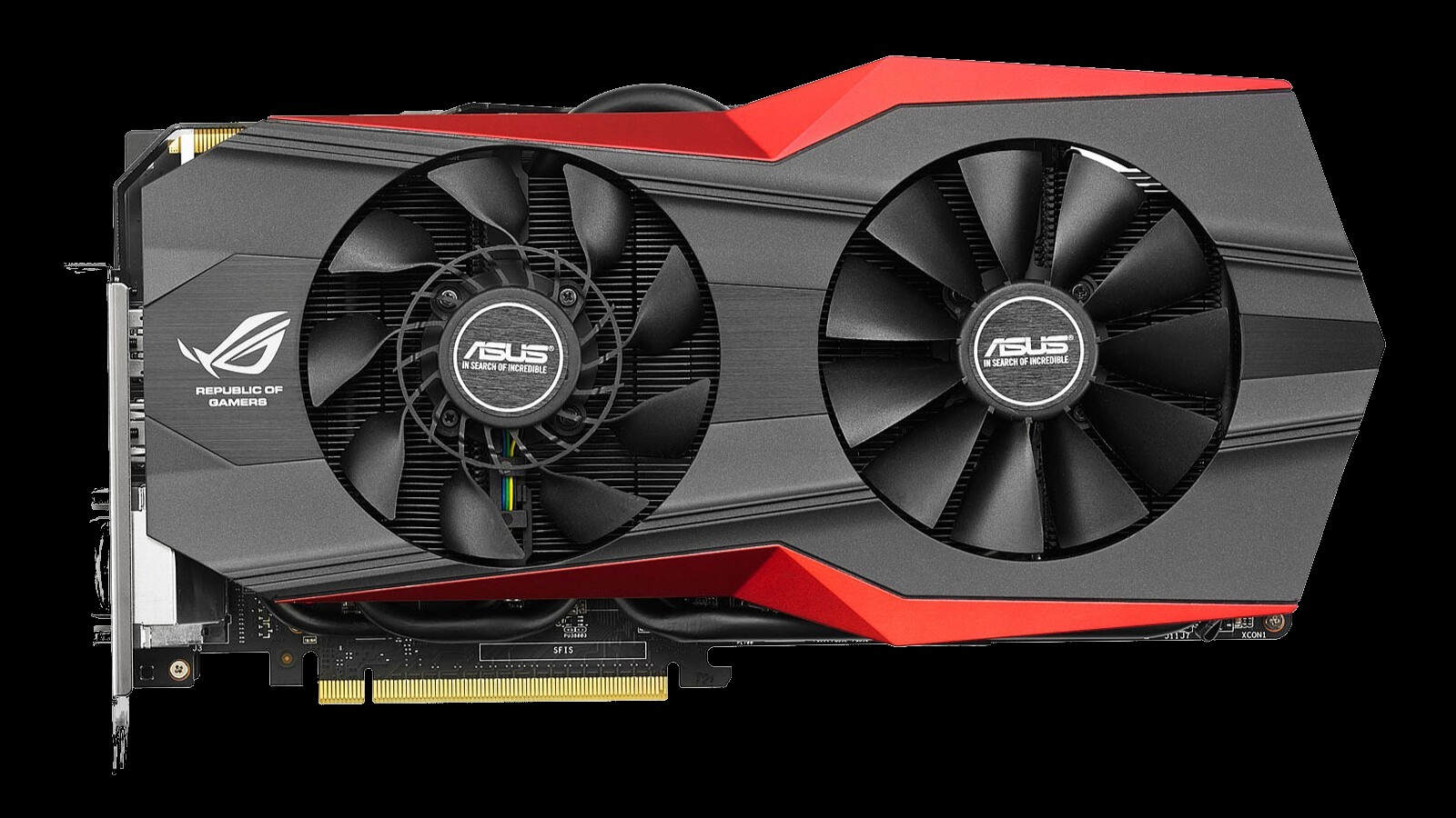 The ROG Matrix GeForce GTX 780 Ti graphics card against a black background.