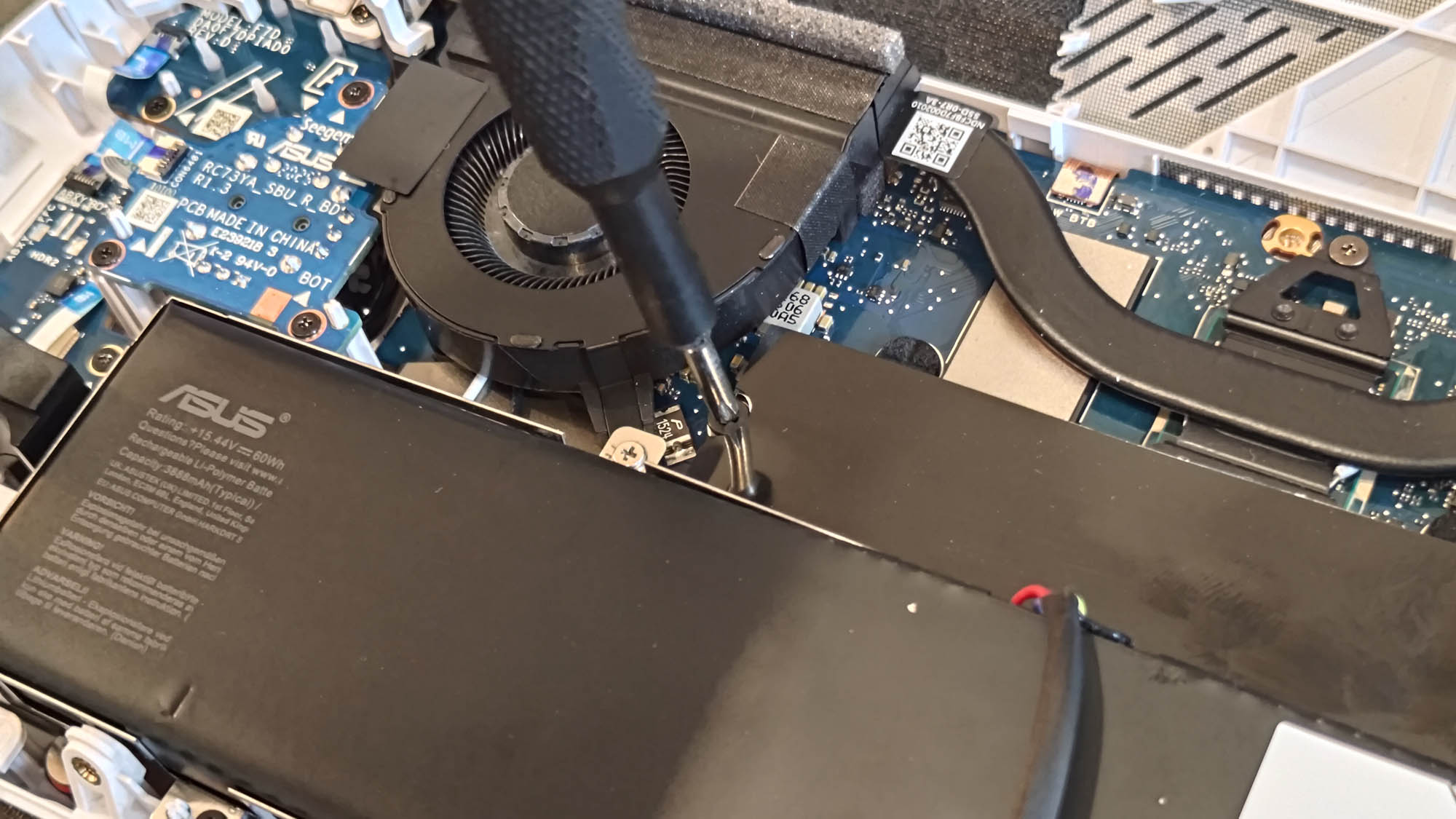 A close-up of the ROG Xbox Ally SSD