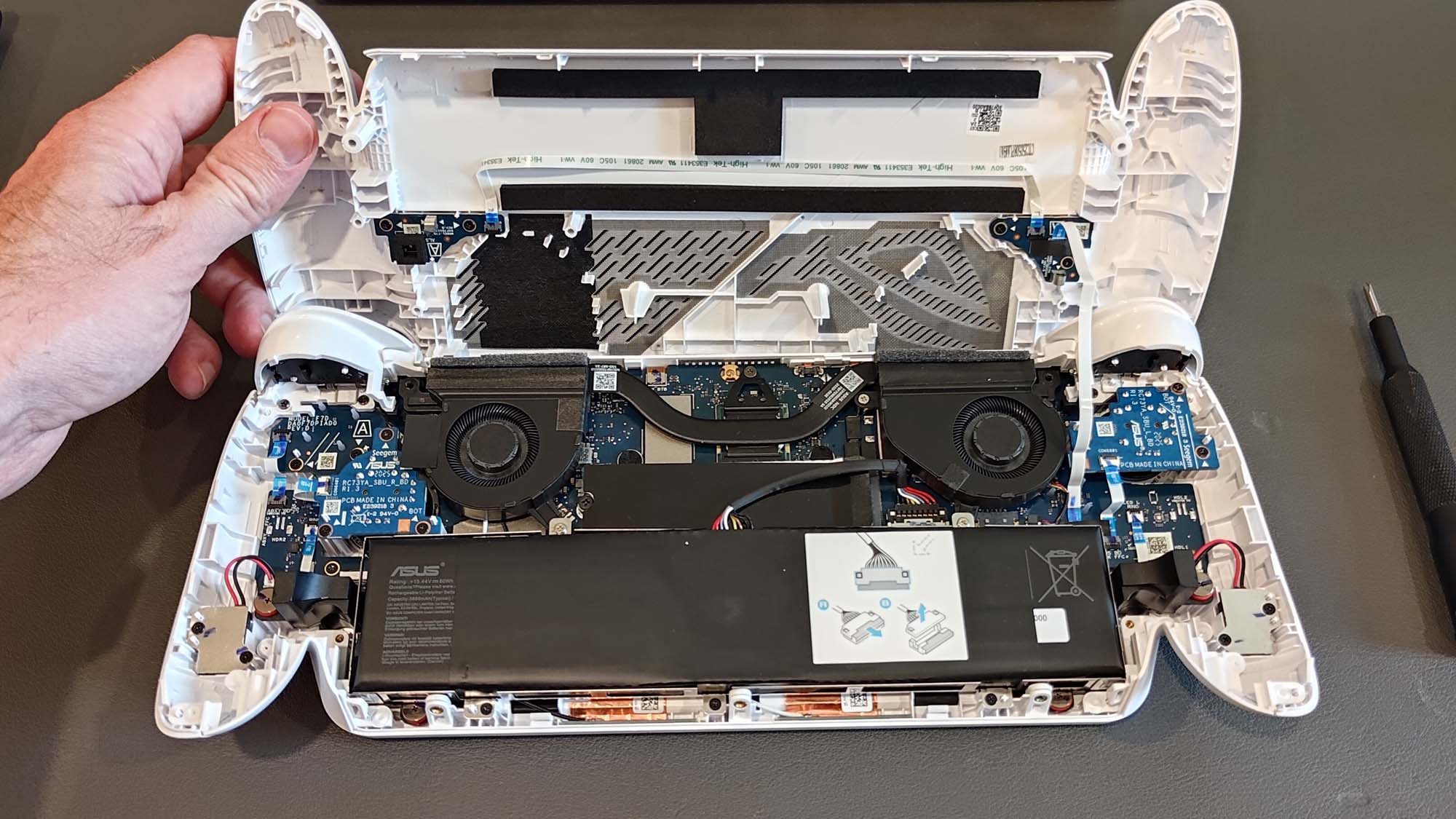 An inside view of the ROG Xbox Ally