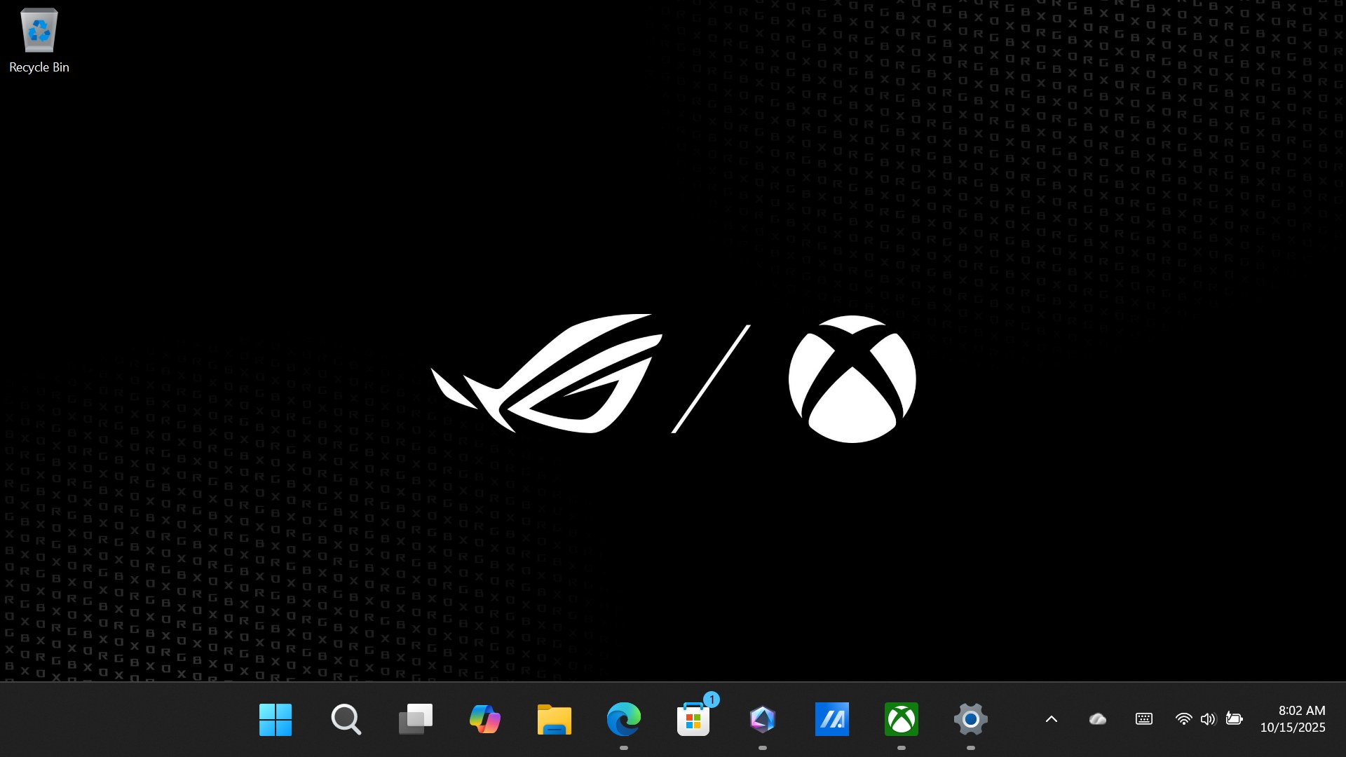 The Windows desktop on the ROG Xbox Ally