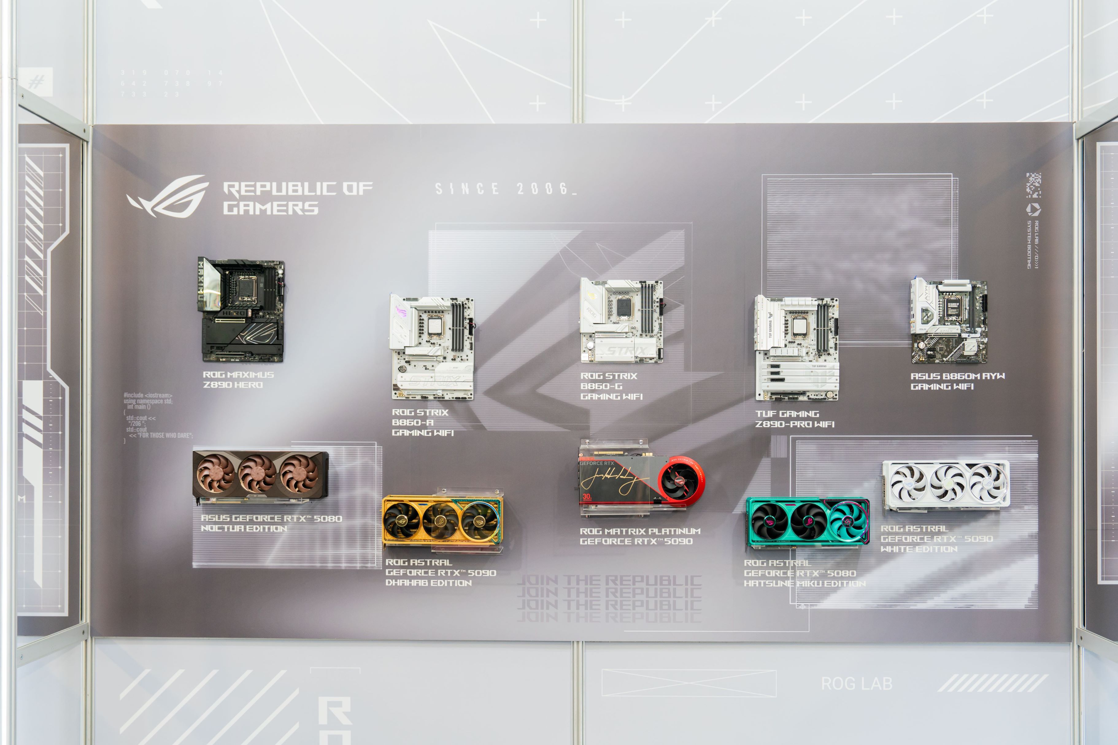 ROG展出多款旗下全新戰備,歡迎舊雨新知一同前來共襄盛舉,感受最身歷奇「競」的頂級娛樂饗宴!