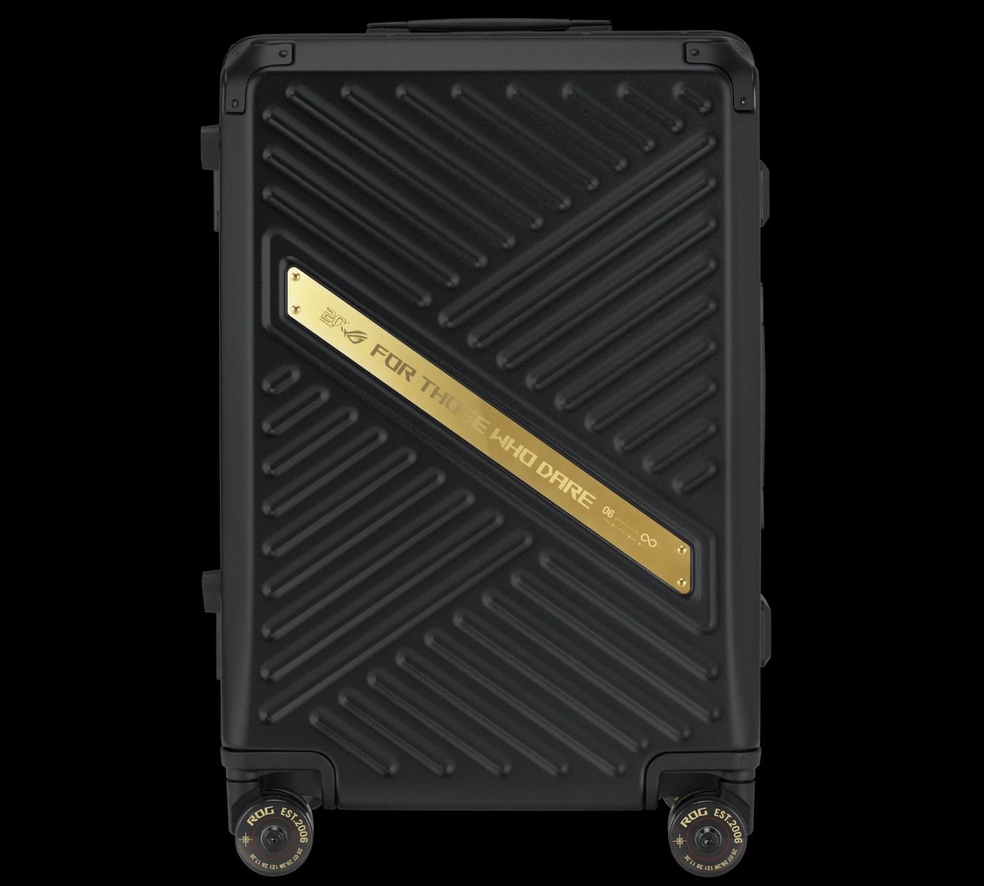 Vorderseite des ROG Slash Luggage Edition 20 Koffers