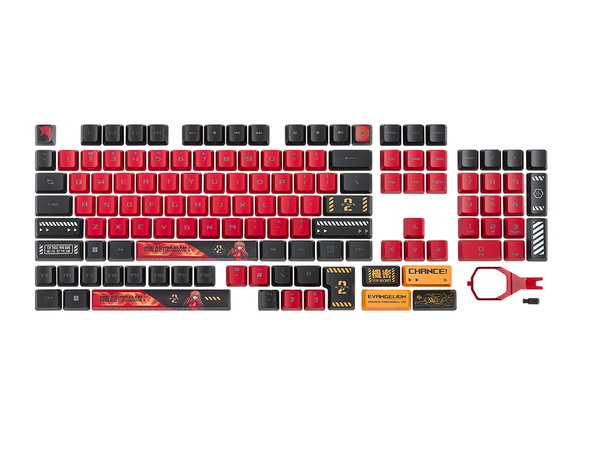 ROG Keycap Set For RX Switches EVA-02 Edition front view