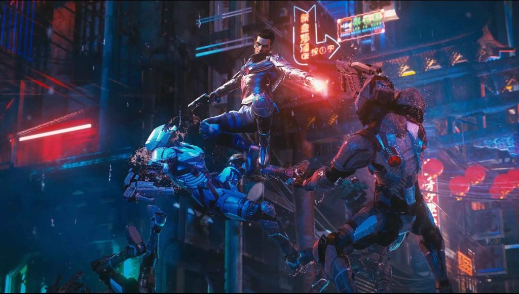 Image of HORSEMAN jumping in the air and fighting against two soliders.